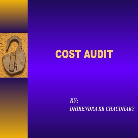 Cost audit