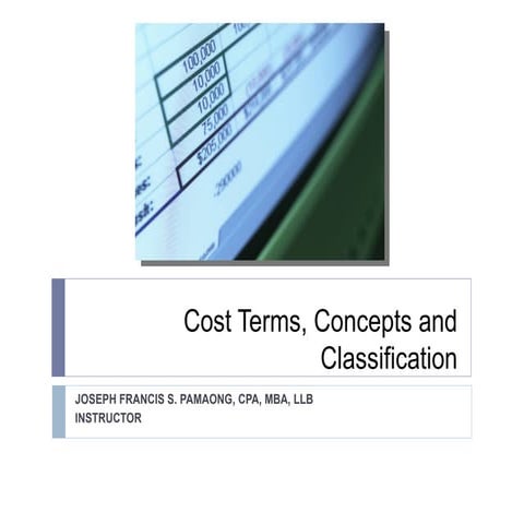COST-CONCEPT to manage and utilize cost and to solve