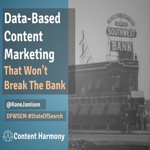 Cost Effective Data-Based Content Marketing