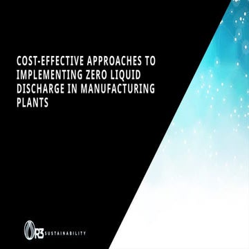 Cost-Effective Approaches to Implementing Zero Liquid Discharge in ...