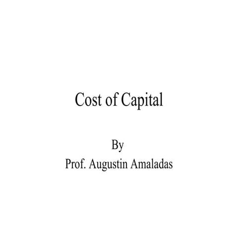 Cost of Capital-Birla