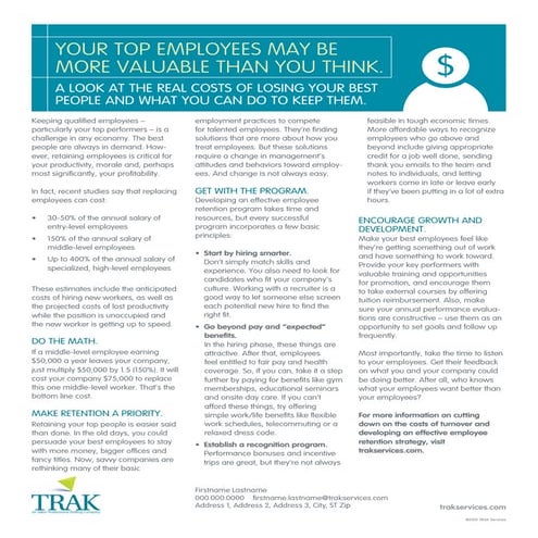 Cost of Turnover - Your Top Employees May Be More Valuable Than You Think