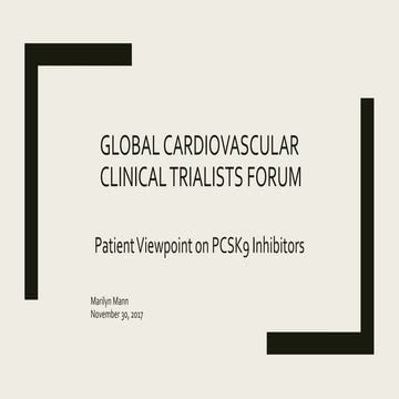 Patient Viewpoint on PCSK9 Inhibitors