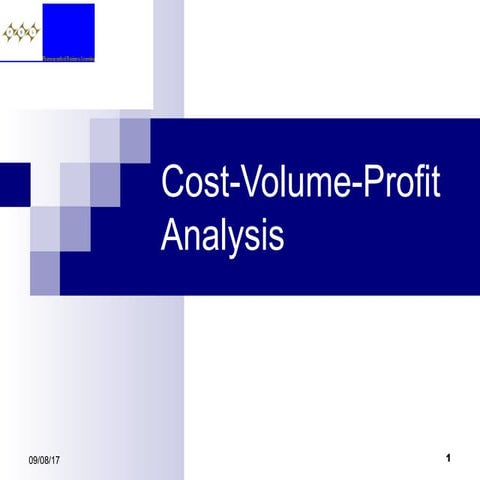 Cost volume-profit analysis