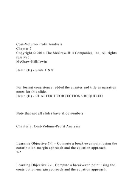 Cost Volume Profit Analysis Cost volume profit analysis | PPT