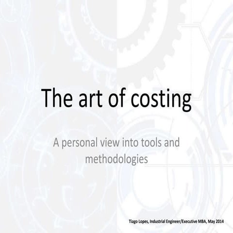 The art of costing - basics