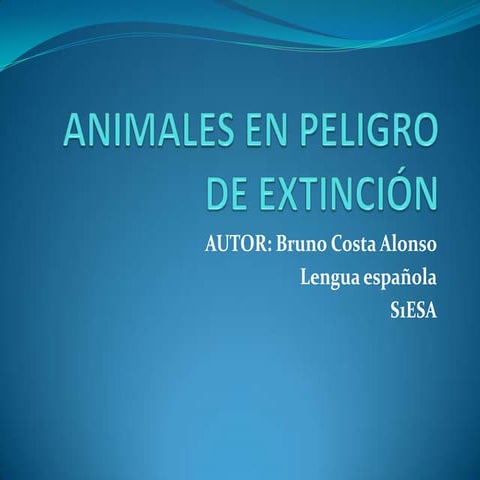 Animales en peligro de extinción