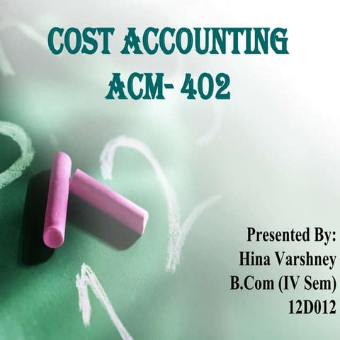 Cost accounting