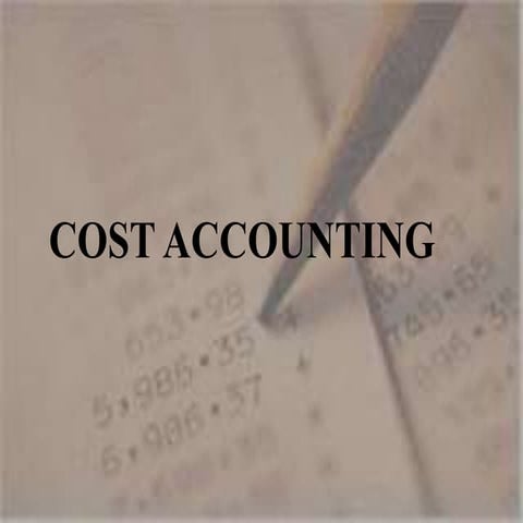 Cost accounting
