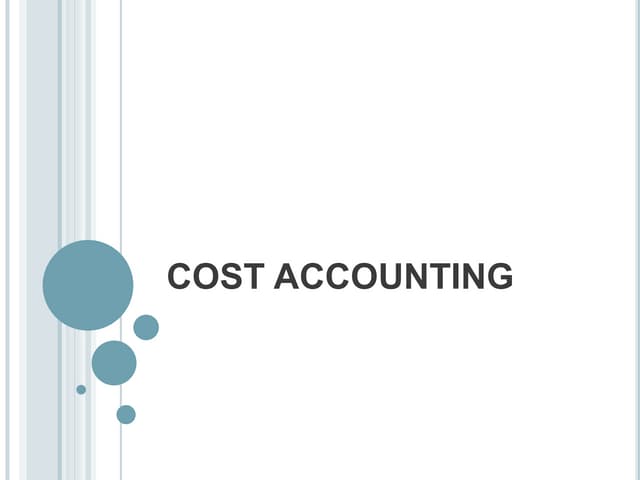 Cost accounting