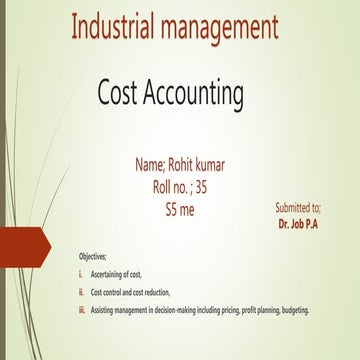Cost accounting