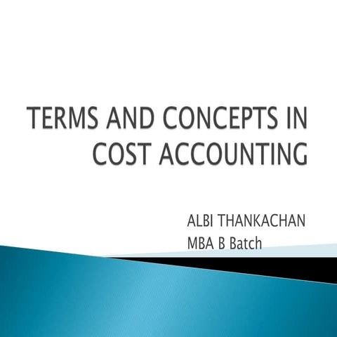 Cost accounting
