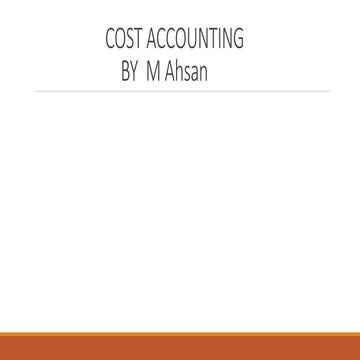Cost accounting