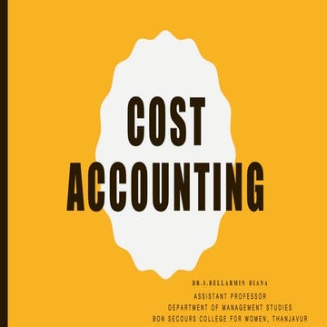 Cost accounting