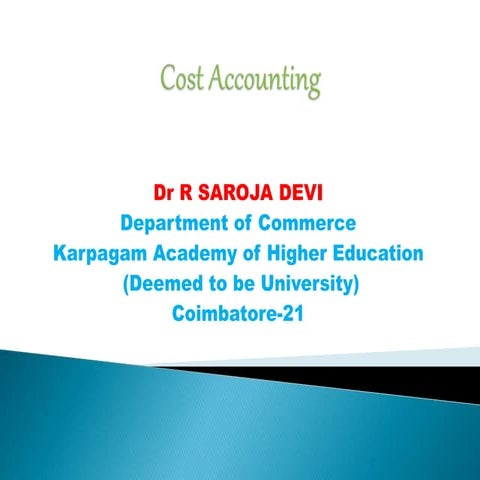 Cost accounting