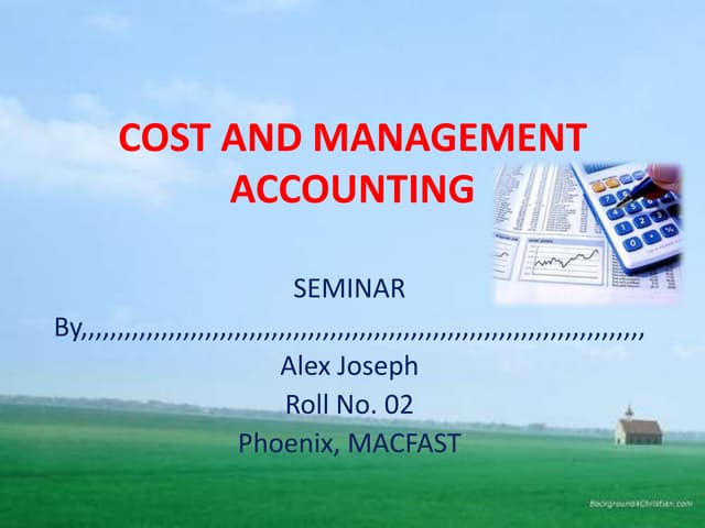 Cost accounting vs final accounting by alex joseph@macfast