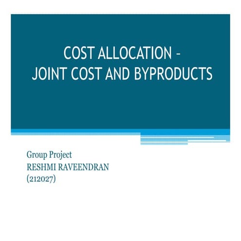 Cost allocation   joint cost [compatibility mode]