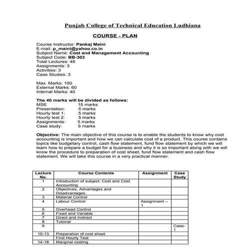 Cost and management accounting