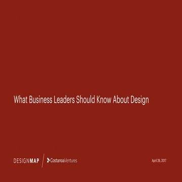Costanoa Expert Series: What Business Leaders Should Know About Design- Order 2