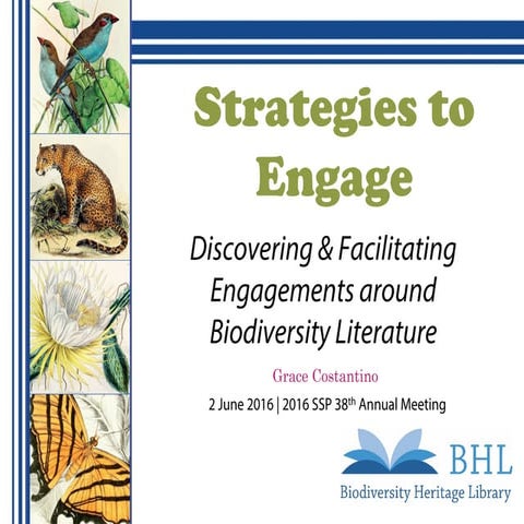 Strategies to Engage: Discovering & Facilitating Engagements around Biodiversity Literature