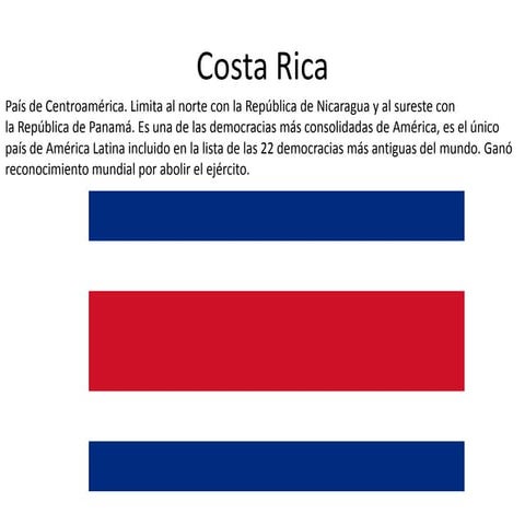 Teoria del Estado - (Elementos del Estado) País: Costa Rica | PPTX