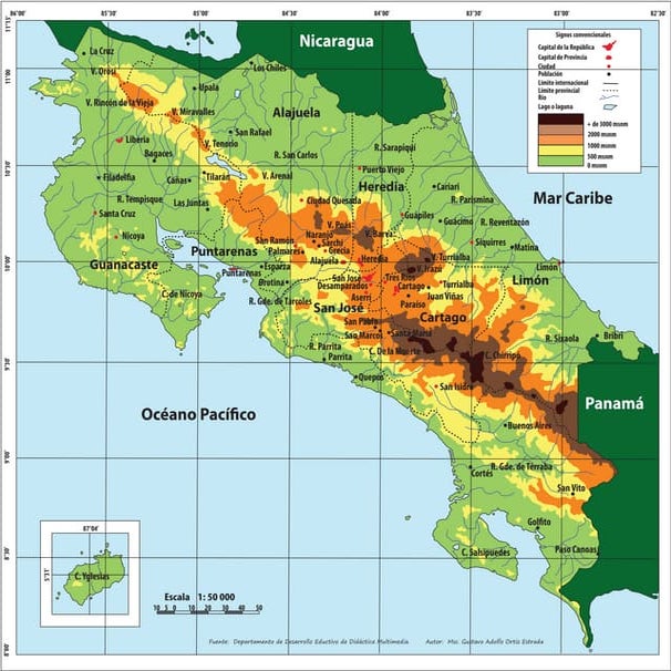 Costa Rica físico ( 7° y 11°) | PDF