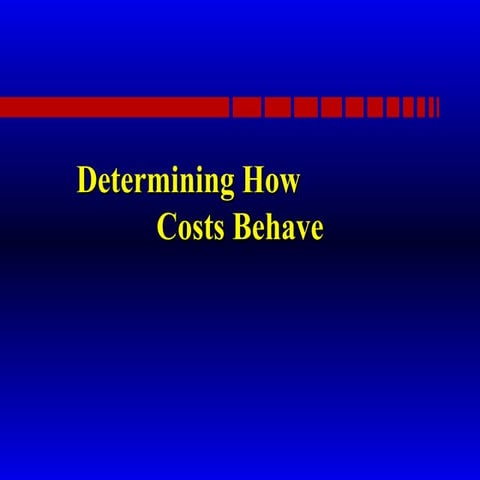 C ost+behaviour+estimation