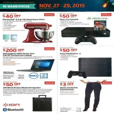 Costco Coupons December 2015