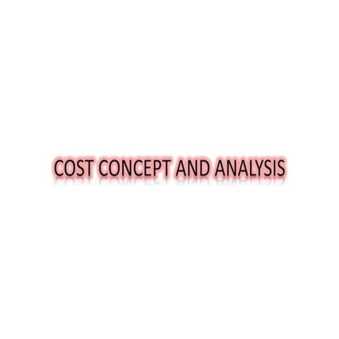 Cost concept analysis