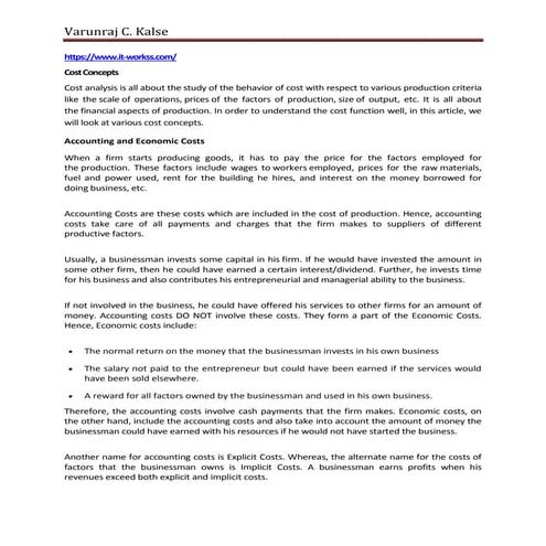 Cost concepts   www.it-workss.com