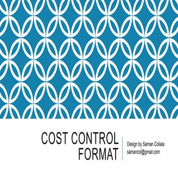 Cost control format