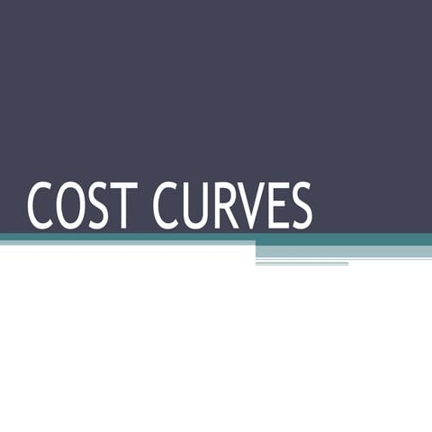 Cost curves for the learning the economics