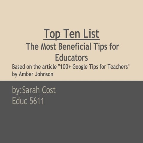 Cost educ5611module3