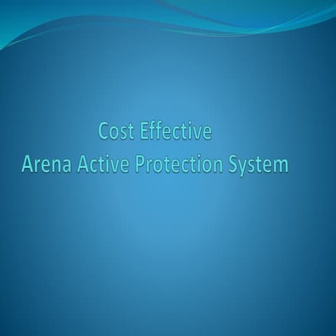 Cost effective arena active protection system