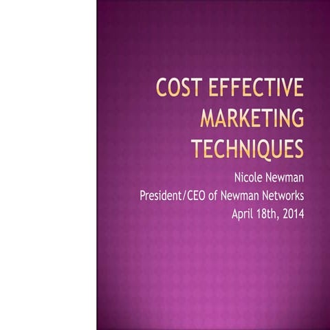 Cost Effective marketing