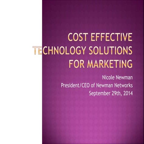 Costeffective techsolutionsmarketing
