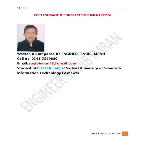Cost estimates &amp; contract documents   ce224 pdf
