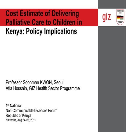 Costing of palliative care for children in kenya