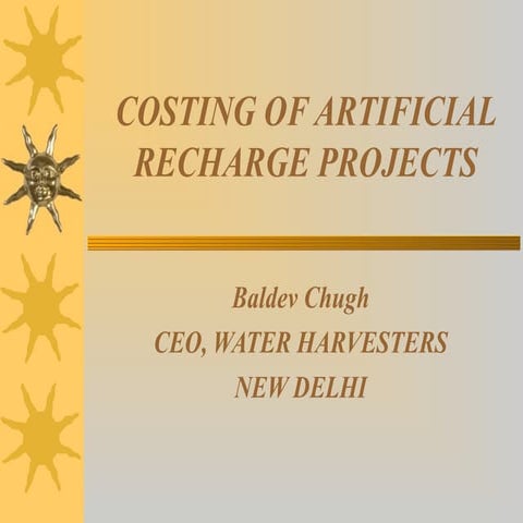Costing of recharge structures | PPT