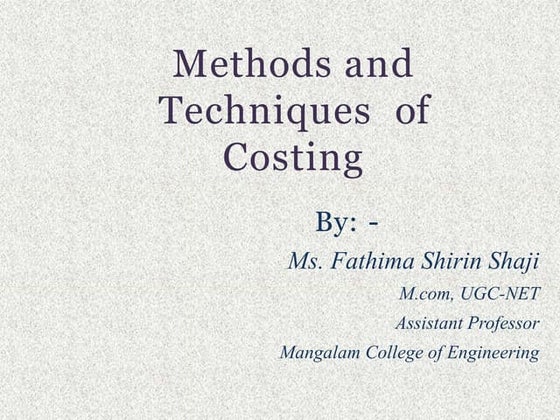 Topic- Method of costing.pptx