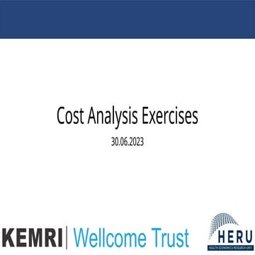 Costing training exercise and costing analysis | PPTX