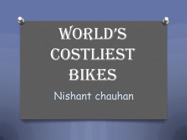 costliest bikes