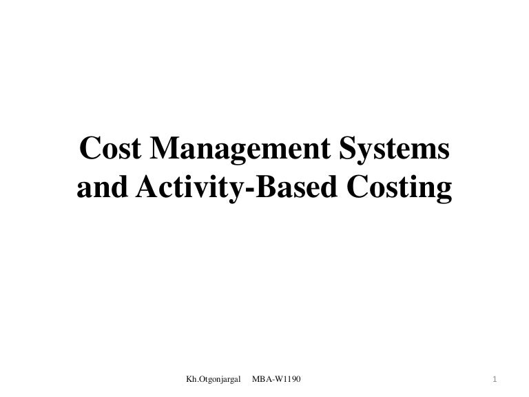 Cost management systems