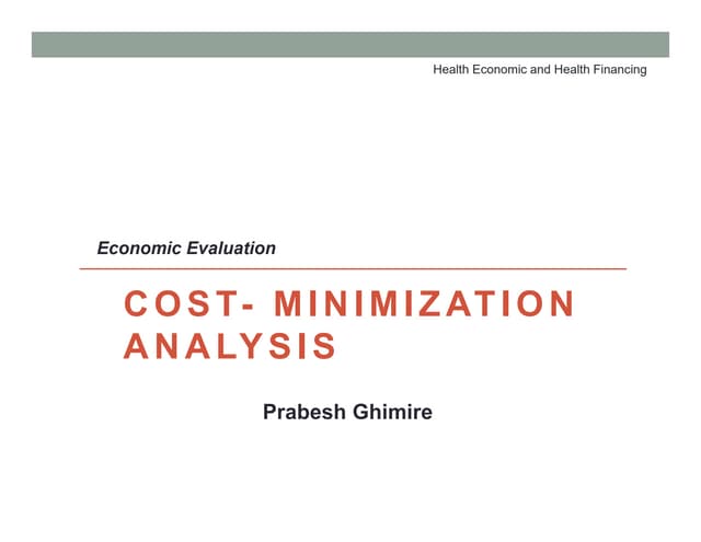 Cost effectiveness analysis | PPTX