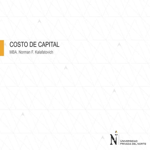 Costo de capital 