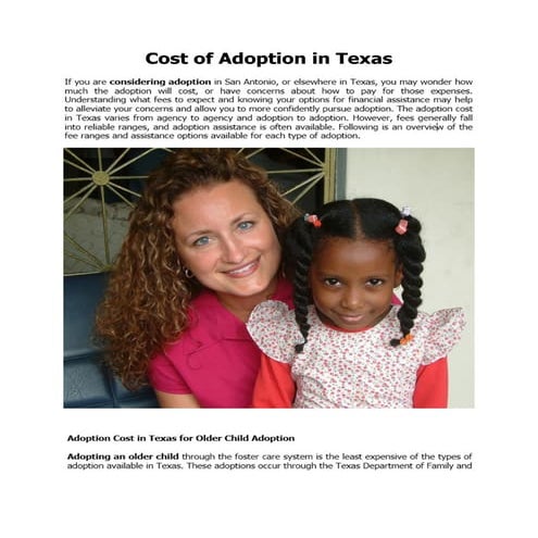 Cost of Adoption in Texas
