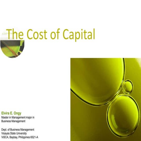 Cost Of Capital