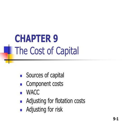 Cost of capital