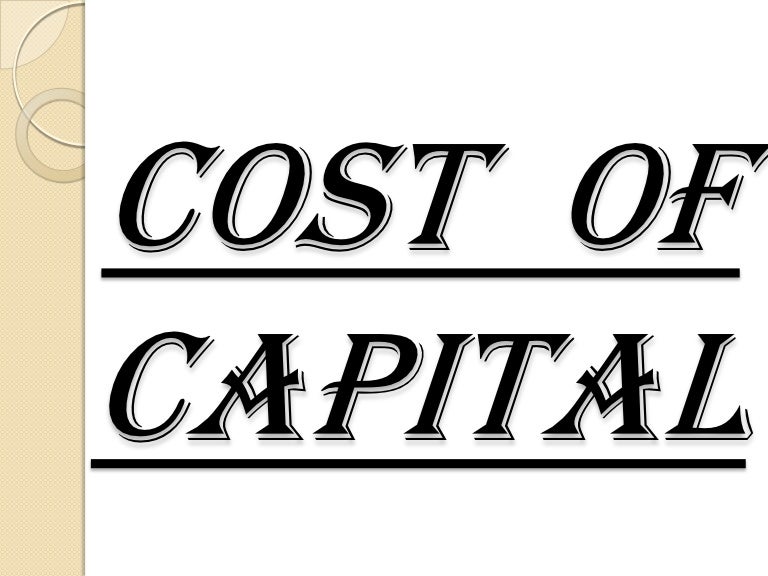 Cost of capital