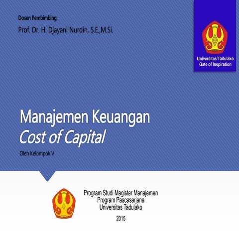 Cost of capital